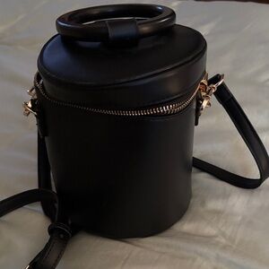 Lulu's Black Cylinder Crossbody Bag